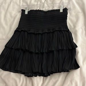 High waisted black skirt
